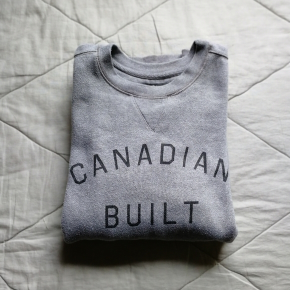 PEACE COLLECTIVE Canadian Built Graphic Sweater Fleece lined cotton Olympics XS - Picture 7 of 8